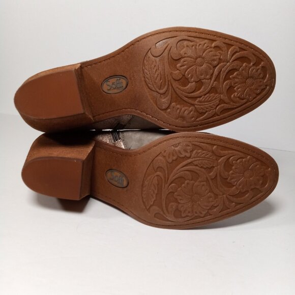 Sofft Tilton Booties Women Size 8 Leather Suede Gray Bronze Side Zip SF0021808 - Picture 10 of 13